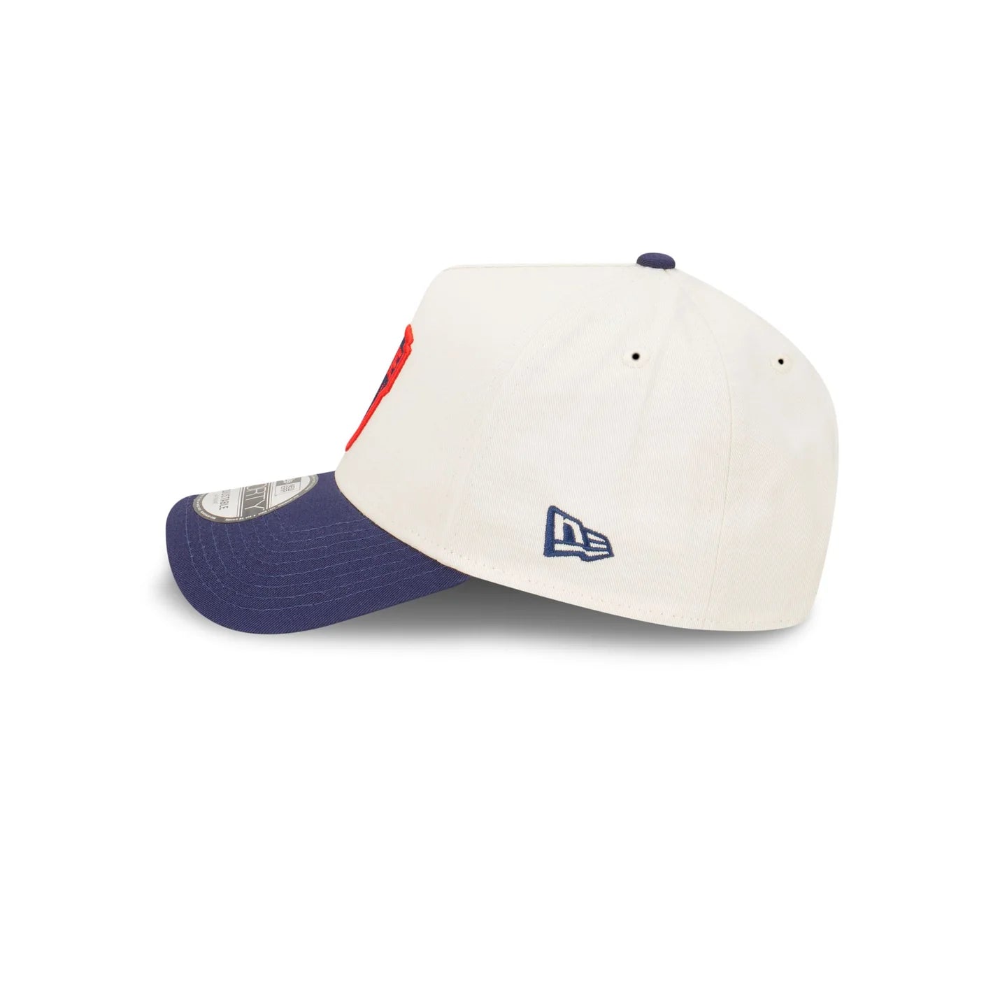 Melbourne Demons Hat - 2-Tone Chrome Navy 9Forty A-Frame AFL Snapback Cap - New Era